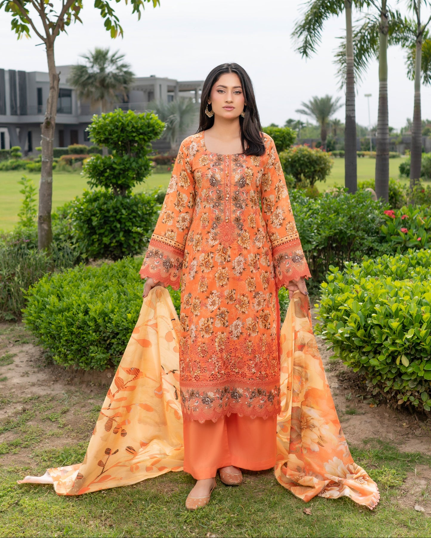 Munira Lawn Orange