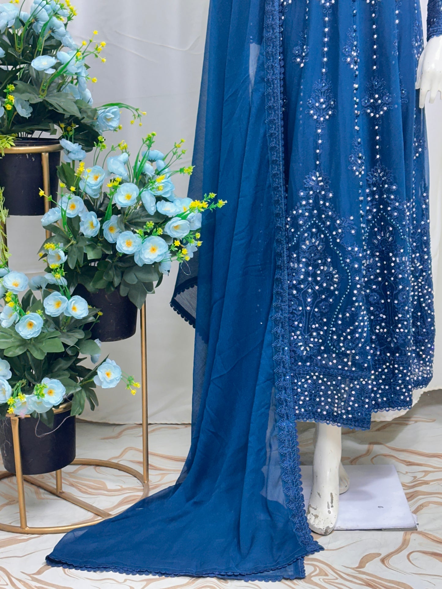 SG1497 Frock Chiffon Zinc