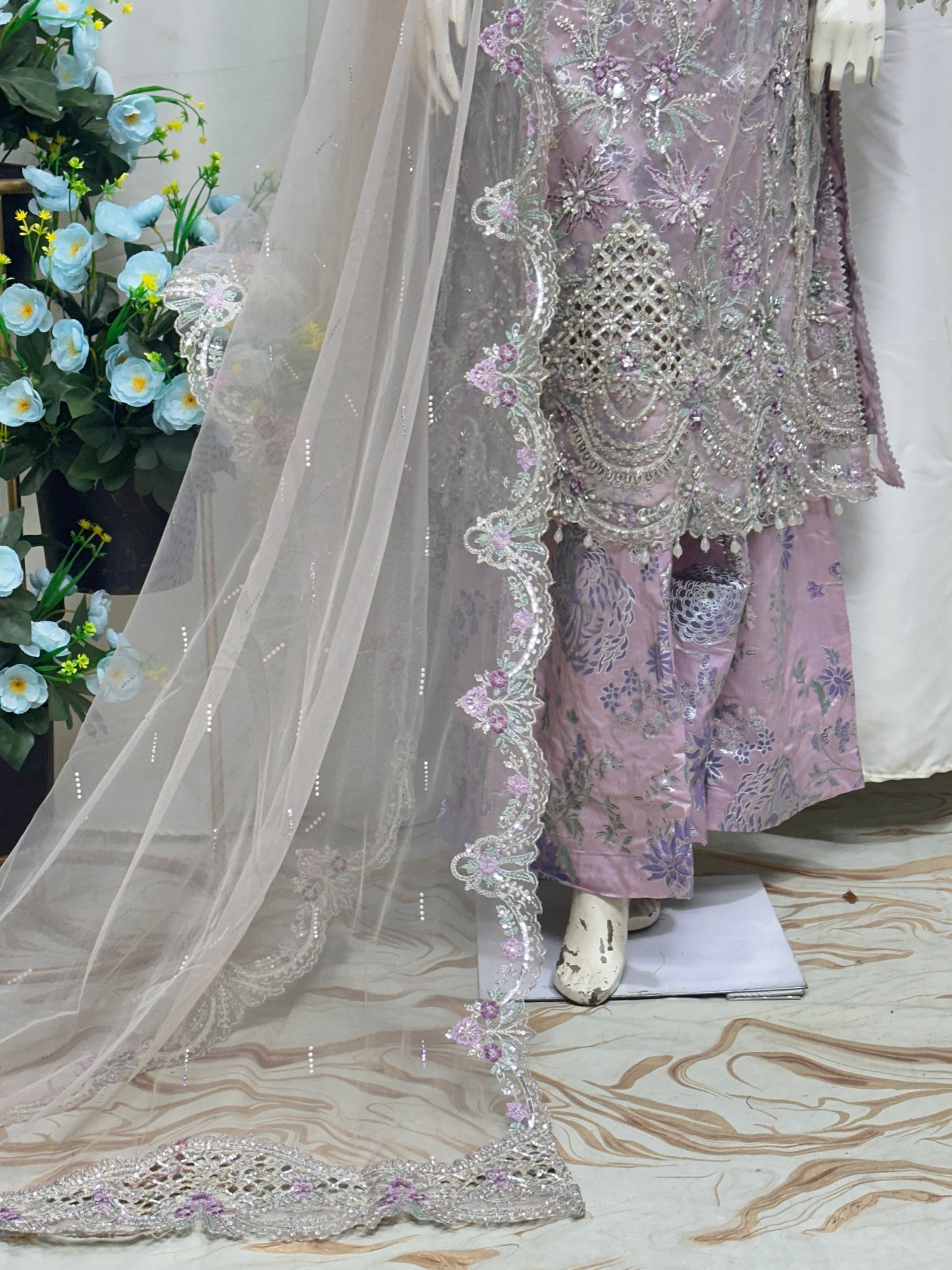SJ3639 Net Rose Pink