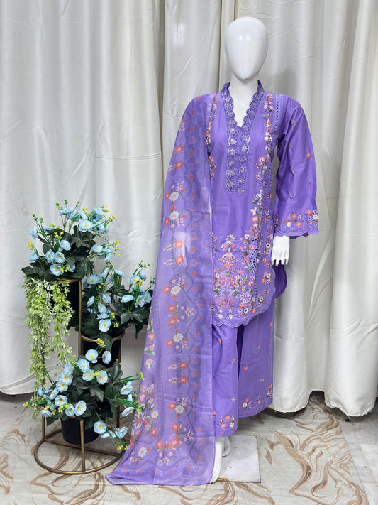 KC1543 Cotton Pastel Purple Shade