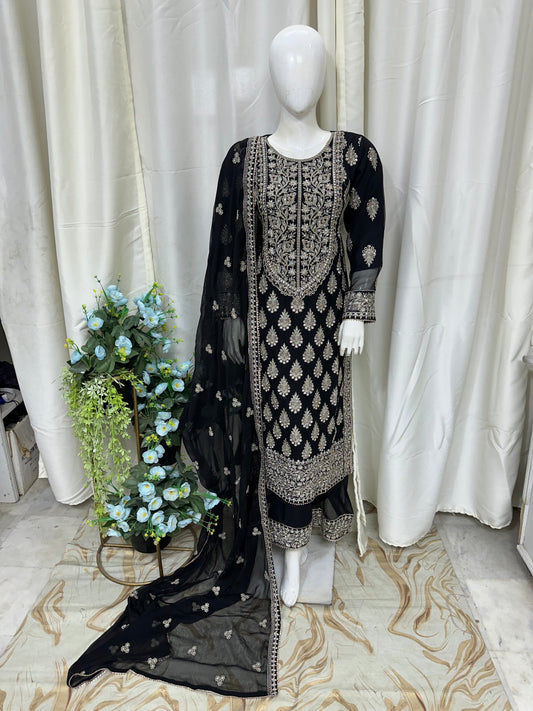 SG1738 Chiffon Black