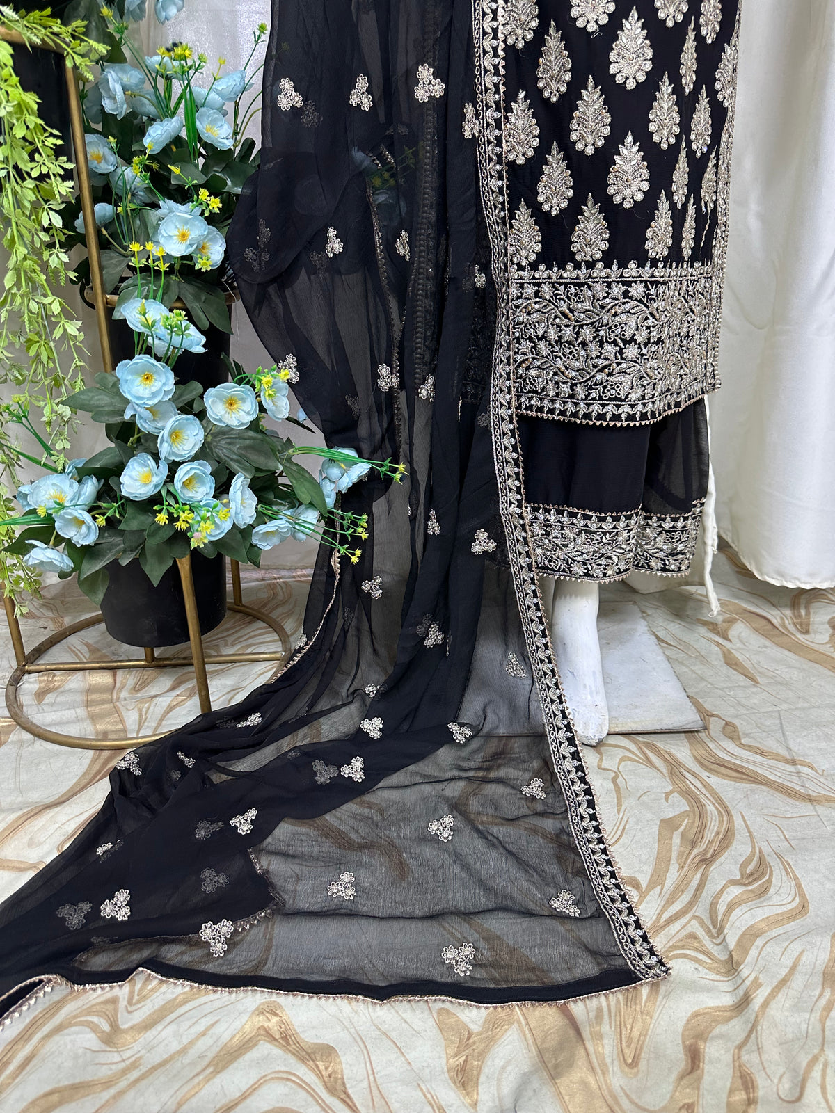 SG1738 Chiffon Black