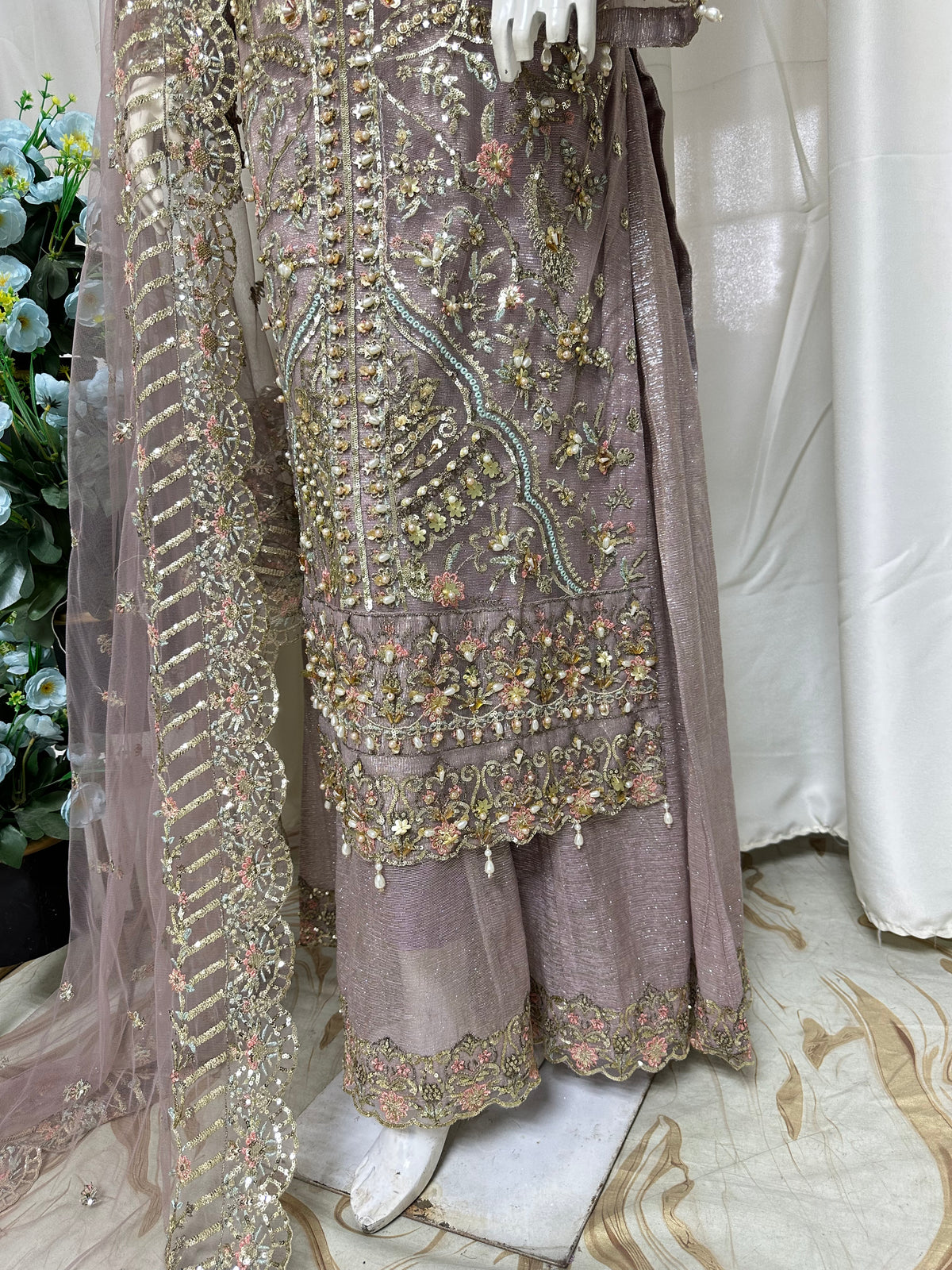 SJ3558 Net Light Mauve
