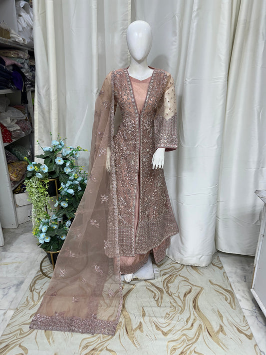 FG 186 Organza Maxi Pink