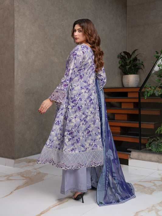 Munira Lawn Frock Purple