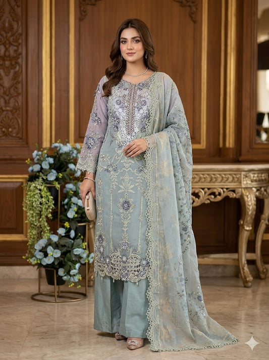 SJ3596 Chiffon Ice Blue
