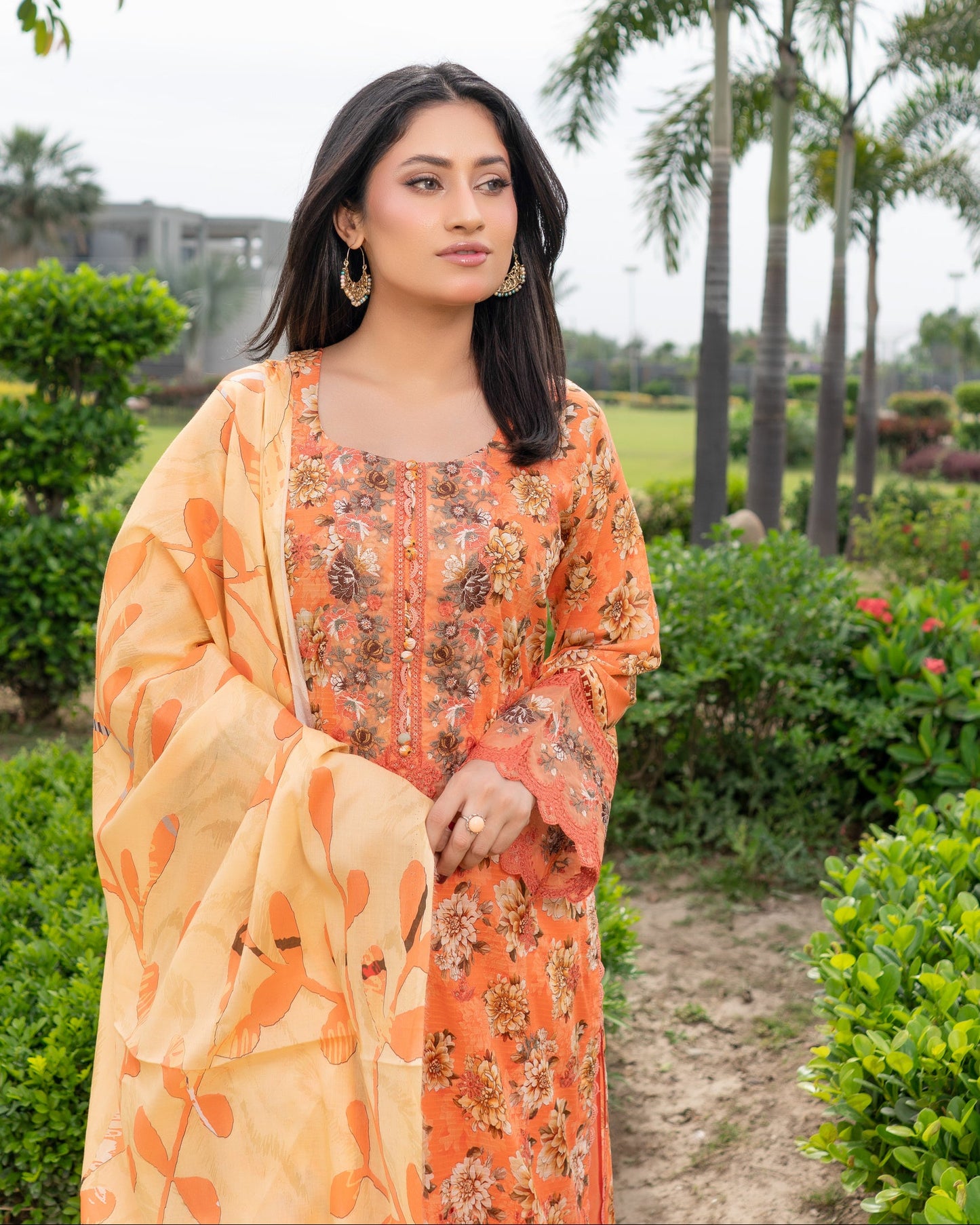 Munira Lawn Orange