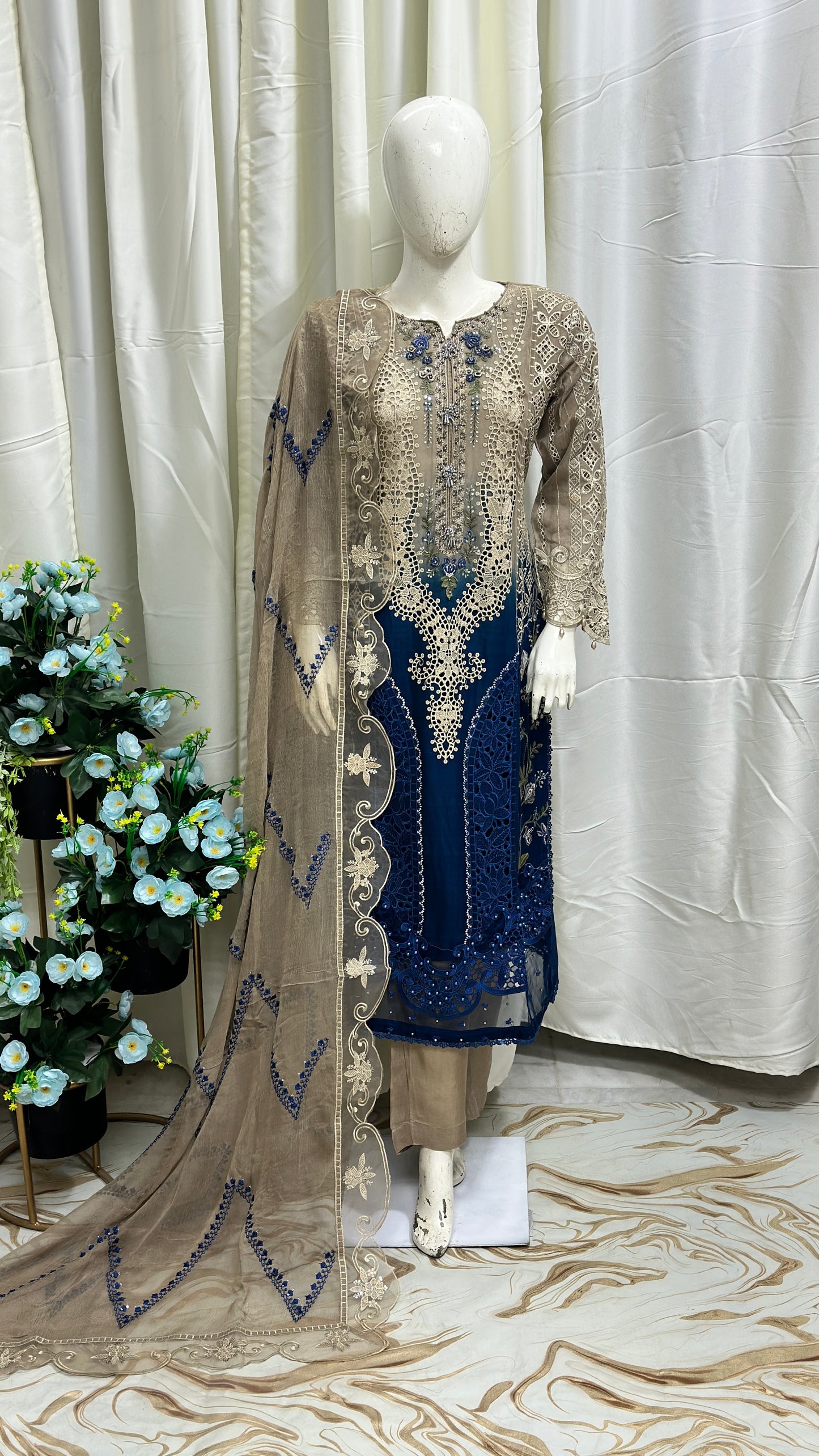 B1814 Tai&dai  Beige Blue