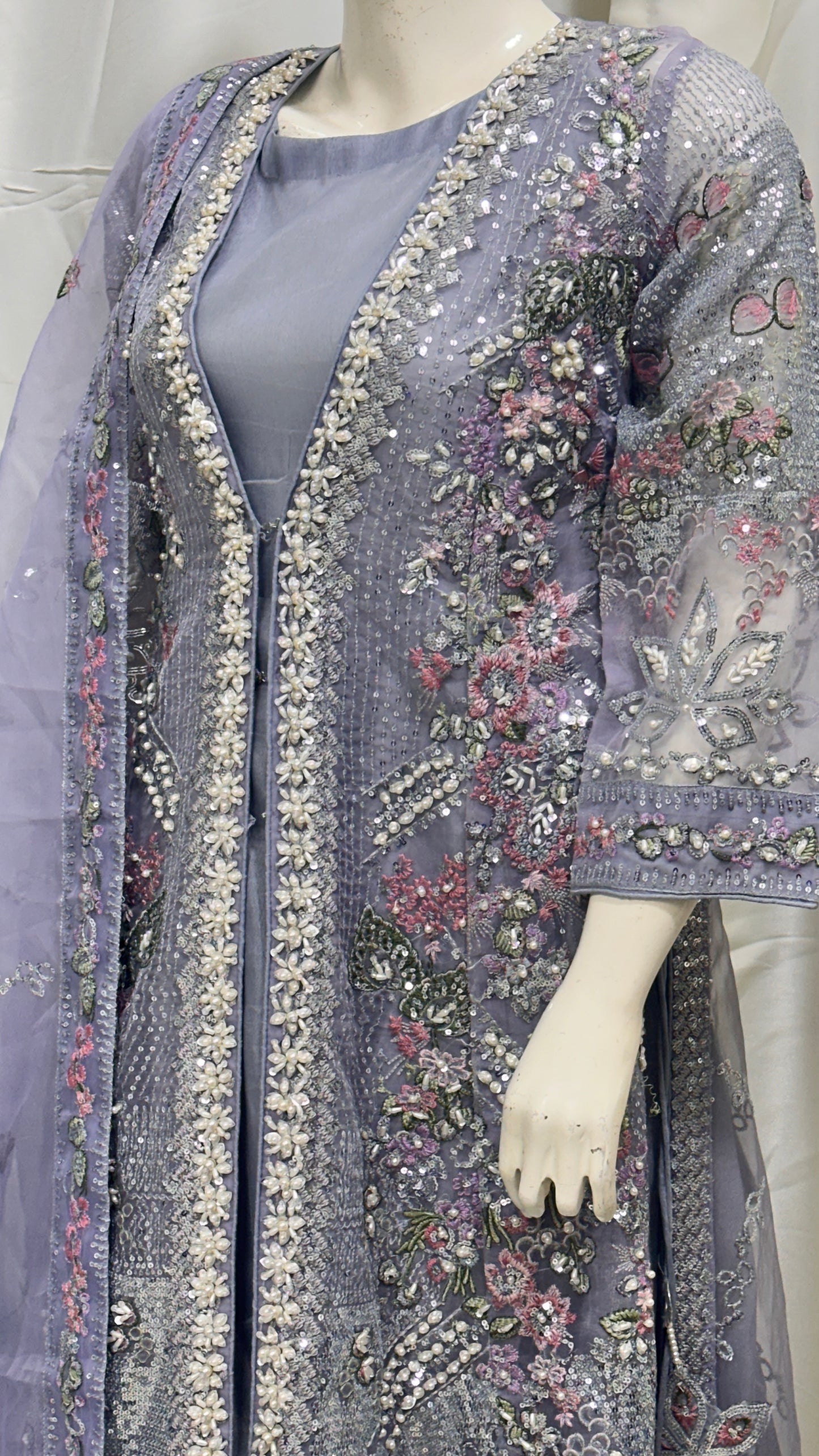 FG114 Open Gown Style Maxi Lavender