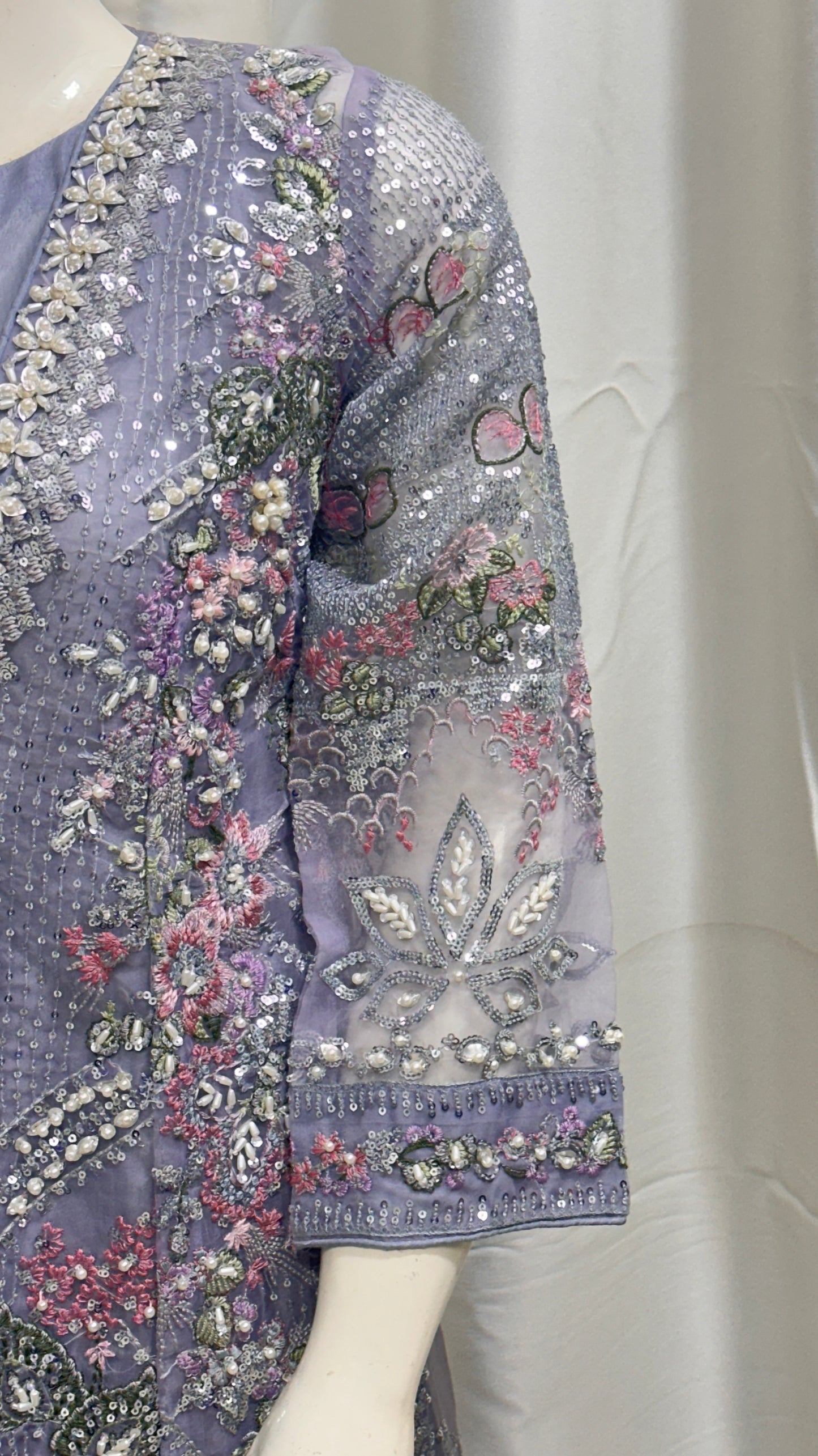 FG114 Open Gown Style Maxi Lavender