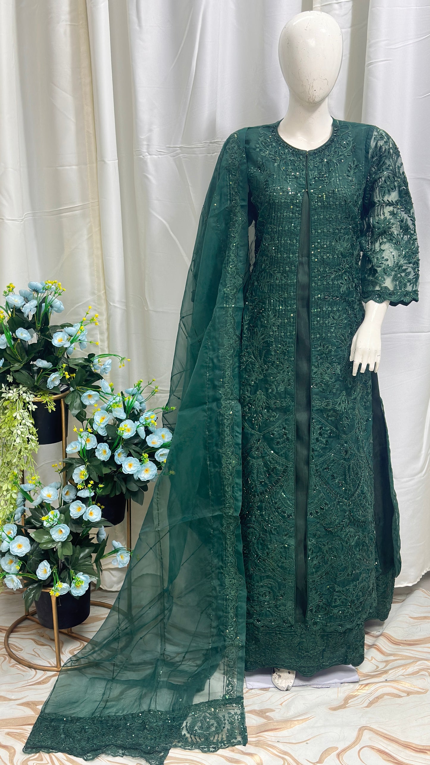 FG169 Gown Style maxi  Green