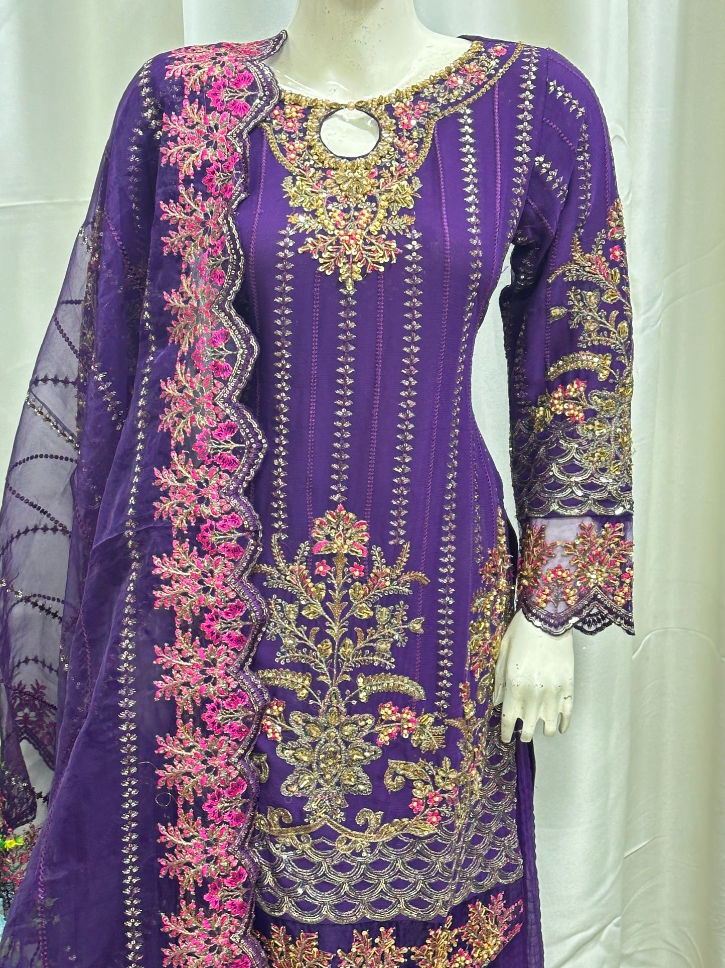 B1735 Chiffon Purple