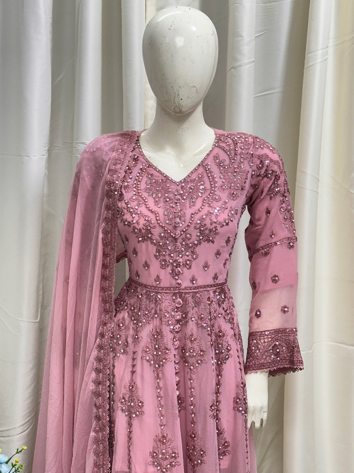 SG1497 Frock Chiffon Soft Pink