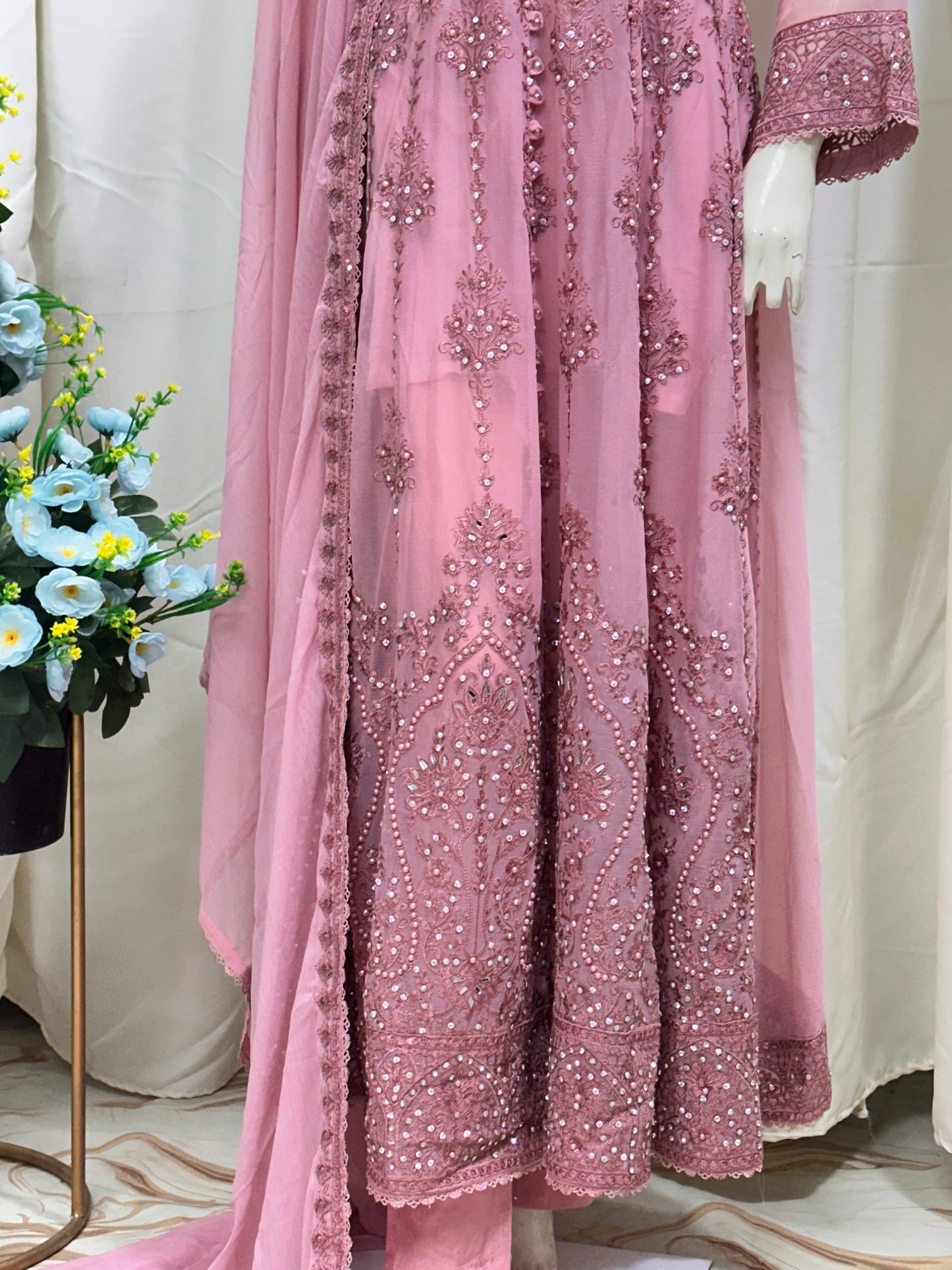 SG1497 Frock Chiffon Soft Pink