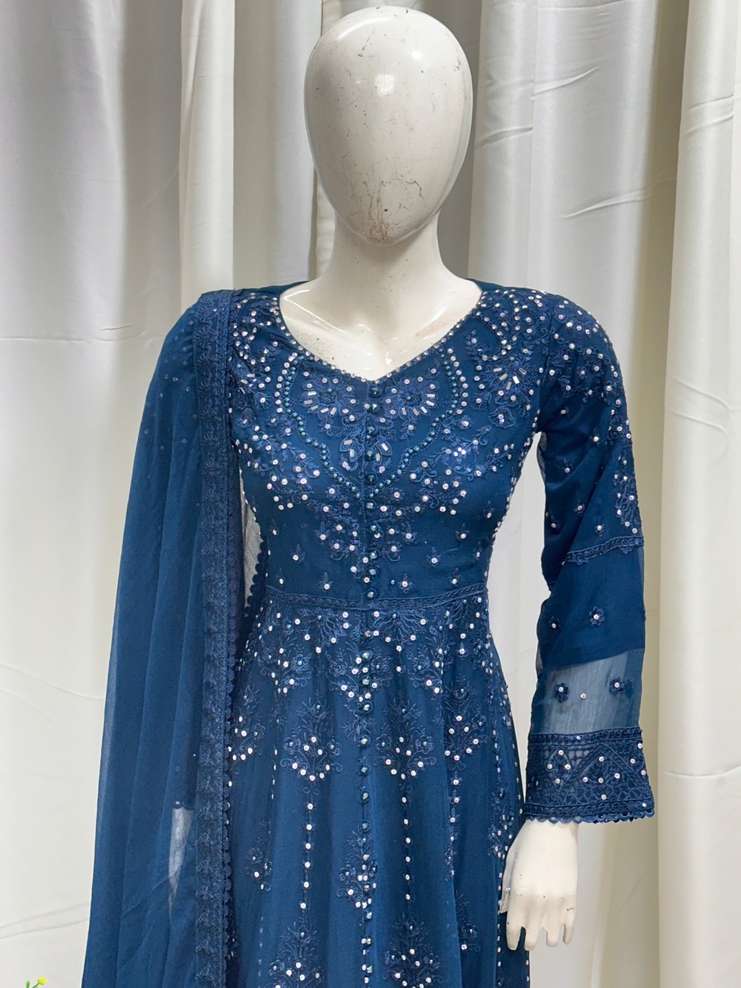 SG1497 Frock Chiffon Zinc