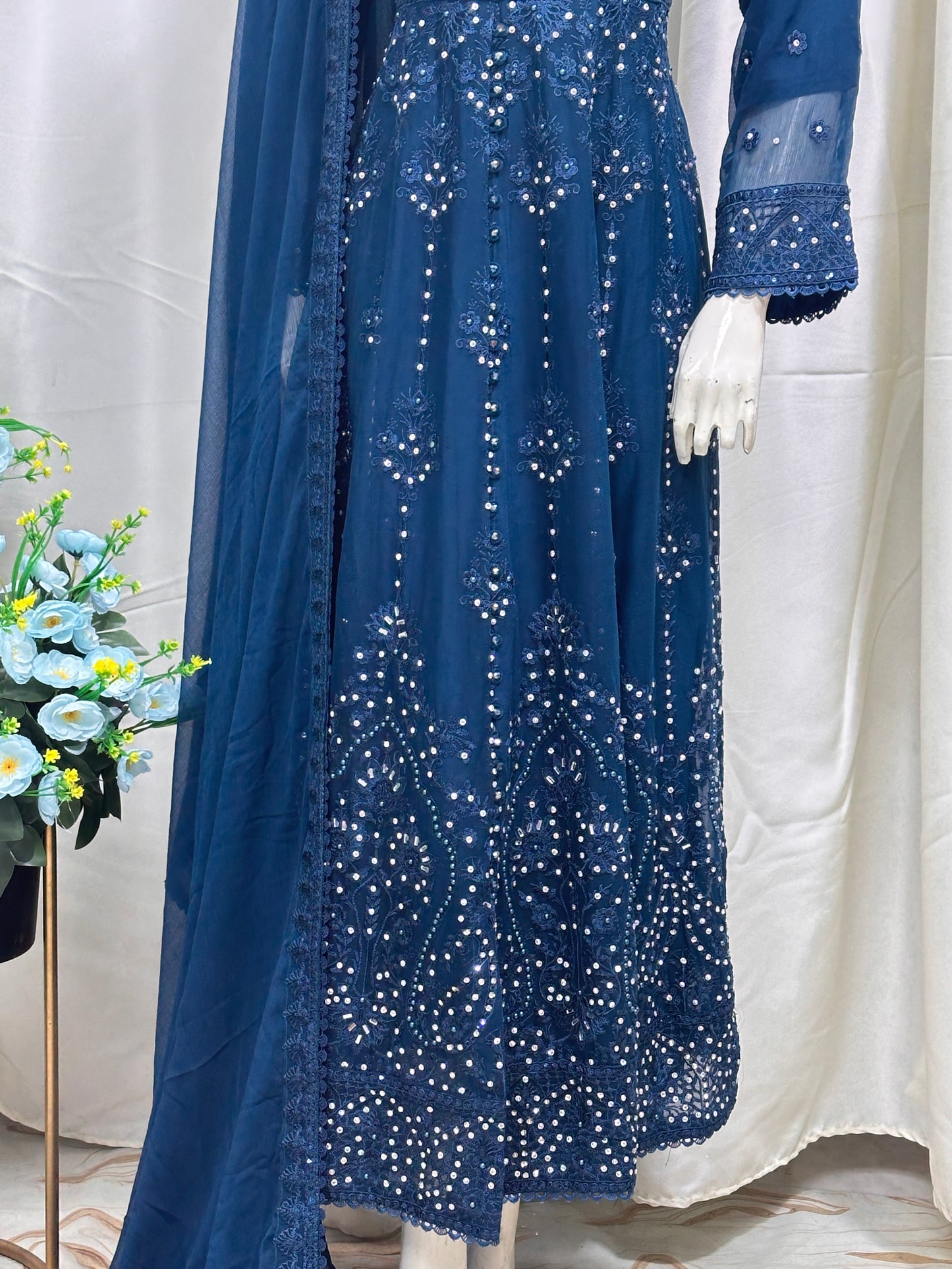 SG1497 Frock Chiffon Zinc