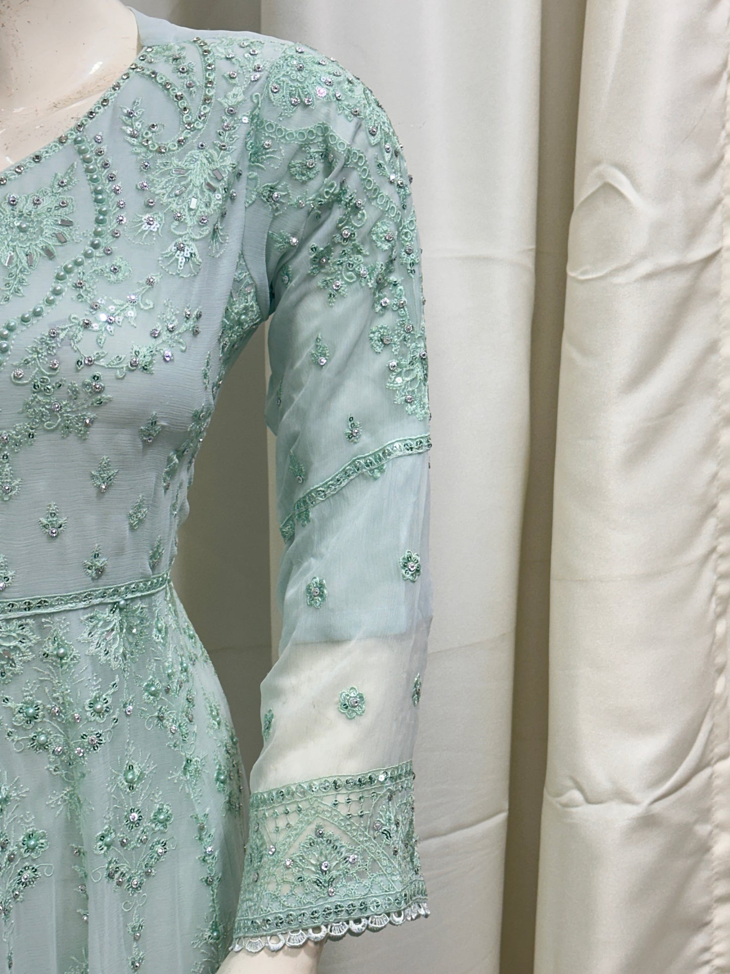 SG1497 Frock Chiffon Mint green