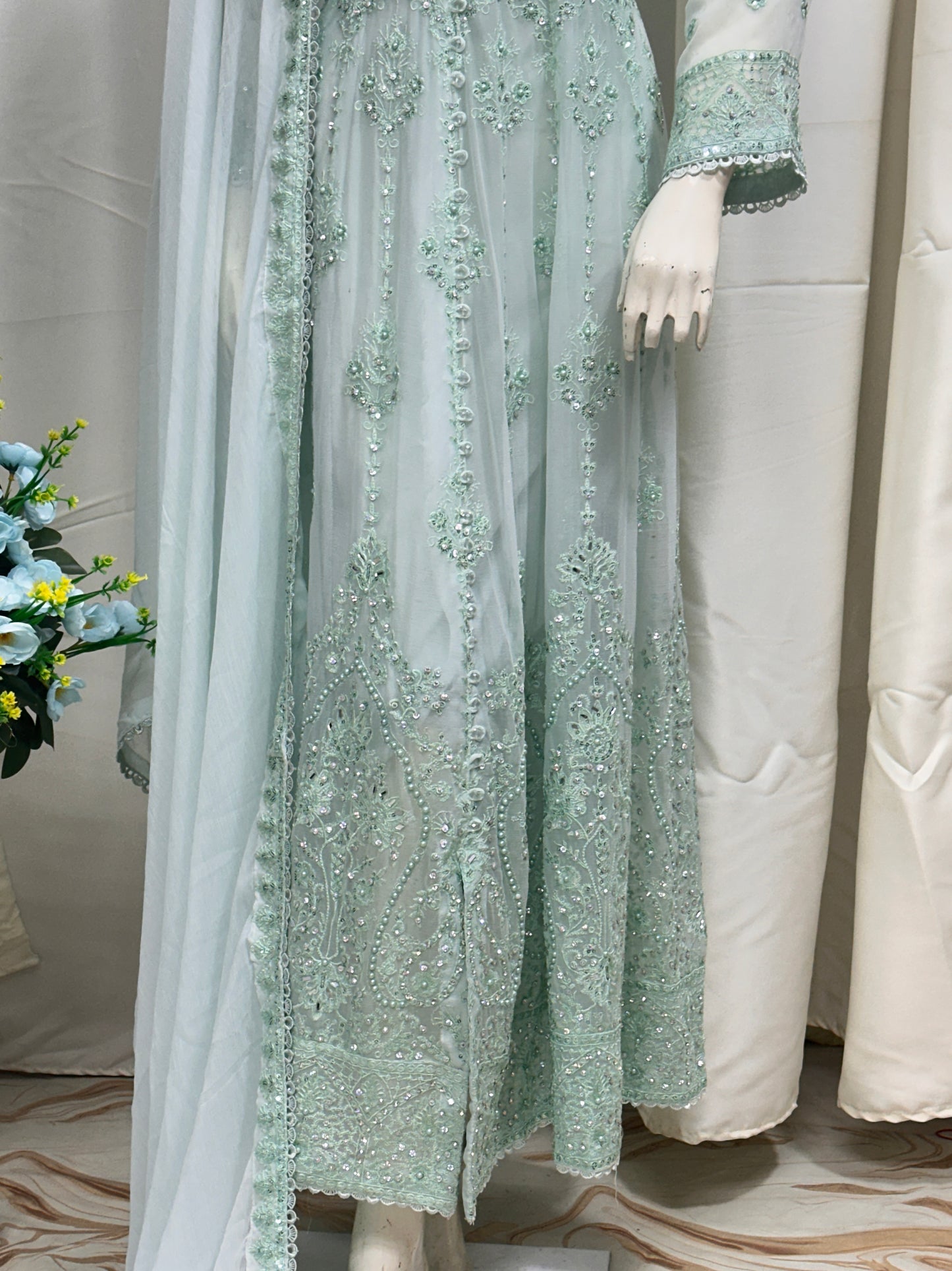 SG1497 Frock Chiffon Mint green
