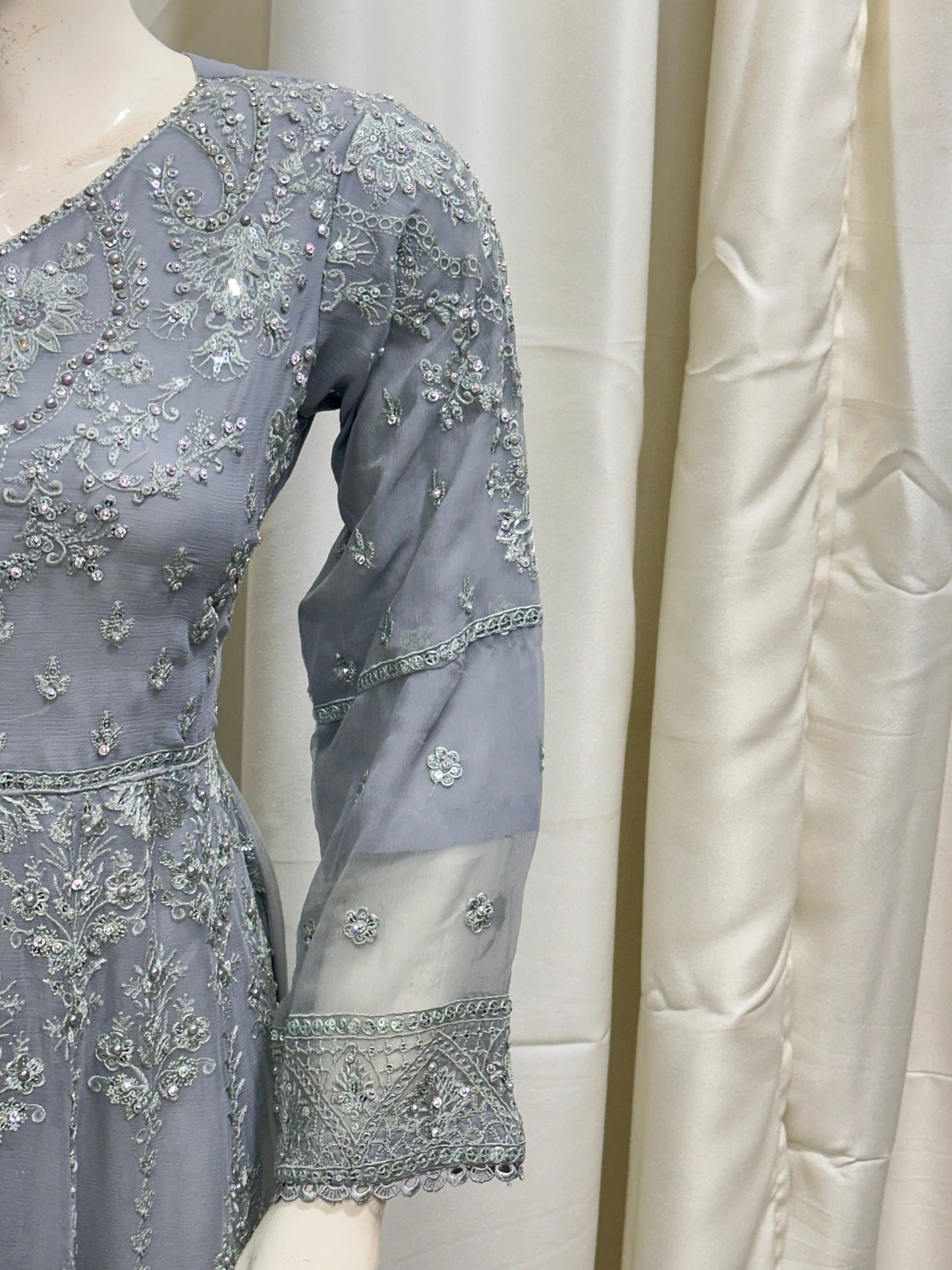 SG1497 Frock Chiffon Gray