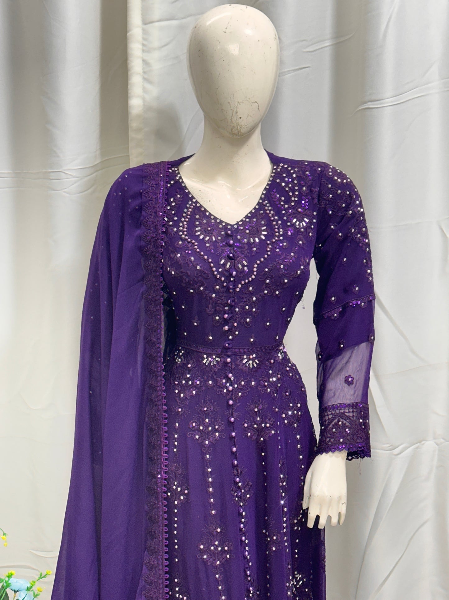 SG1497 Frock Chiffon Purple
