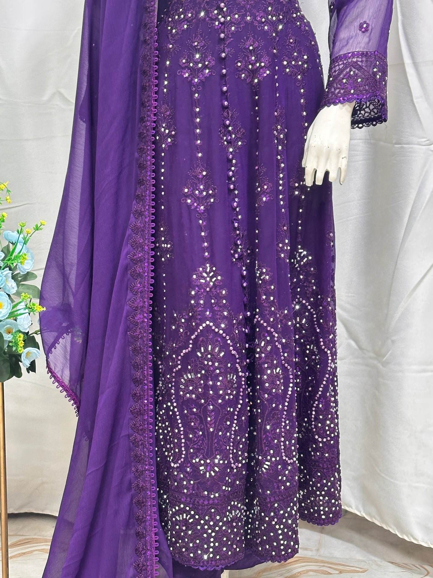 SG1497 Frock Chiffon Purple