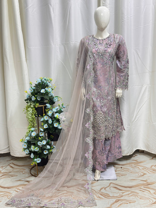 SJ3639 Net Rose Pink