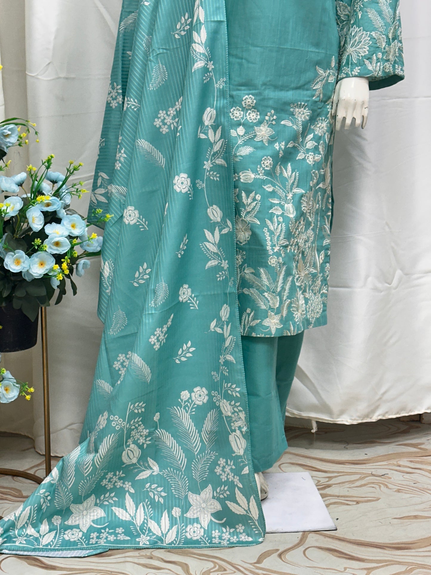 SG1103 Khaddar Aqua