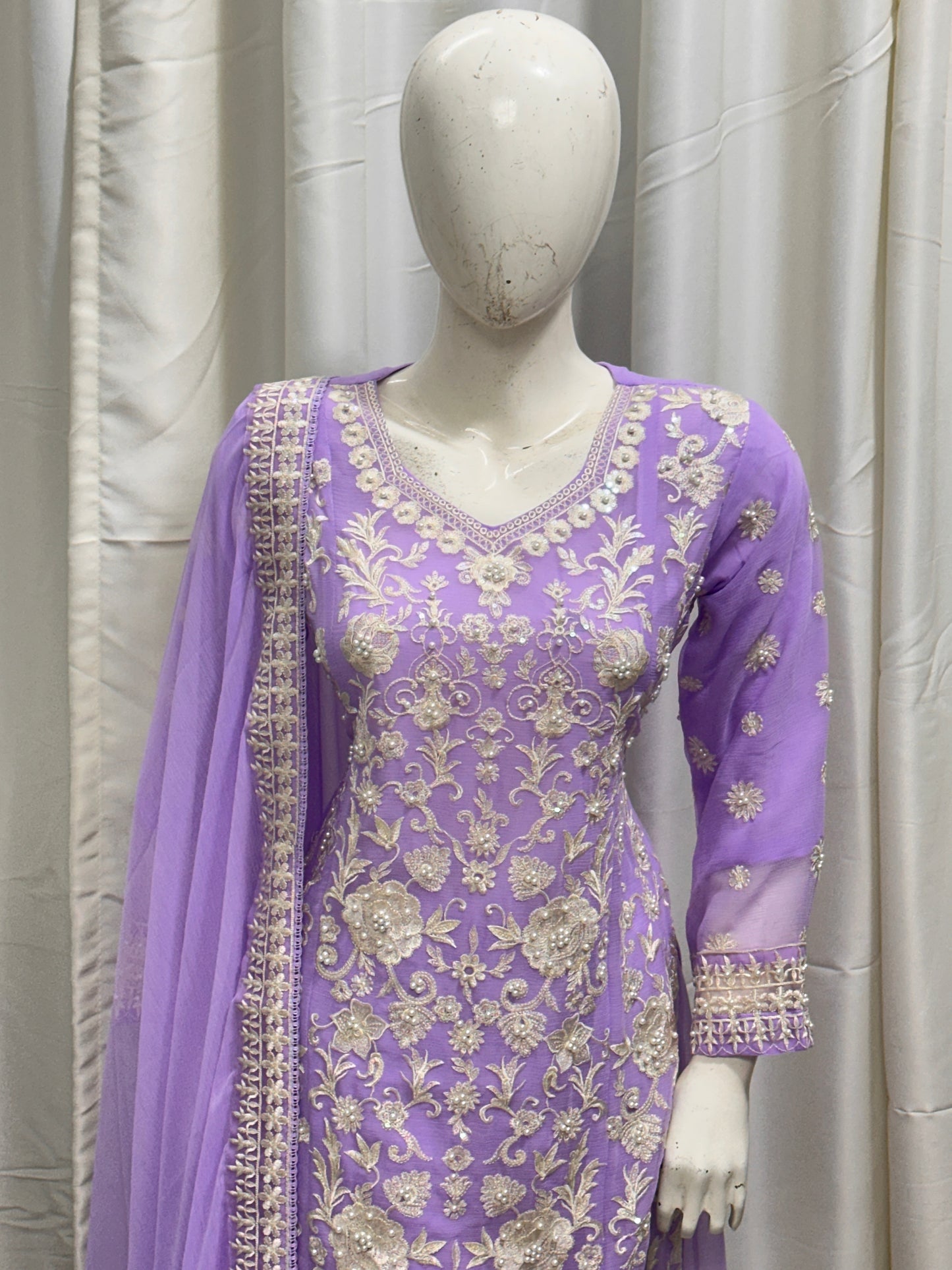 SG1846 Chiffon Short Shirt Light Purple