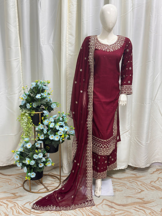SG2402 Silk Mehroon