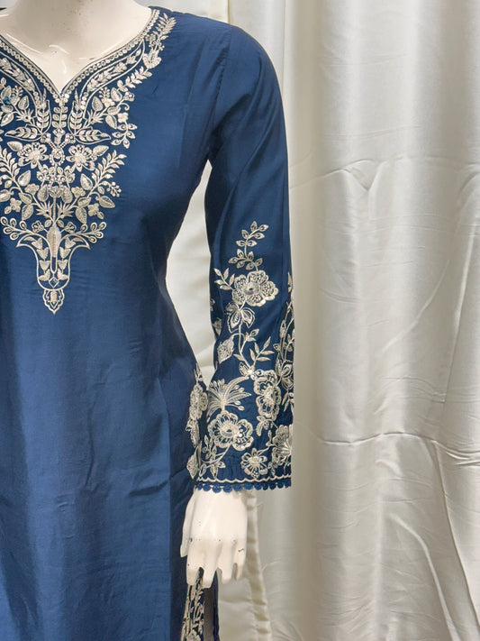 SG1107 Viscose Palazzo Zinc