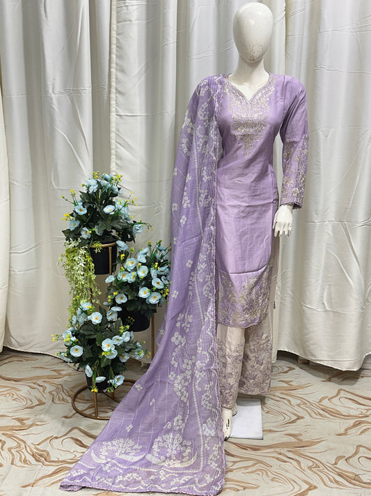 SG1107 Viscose Palazzo Light Purple