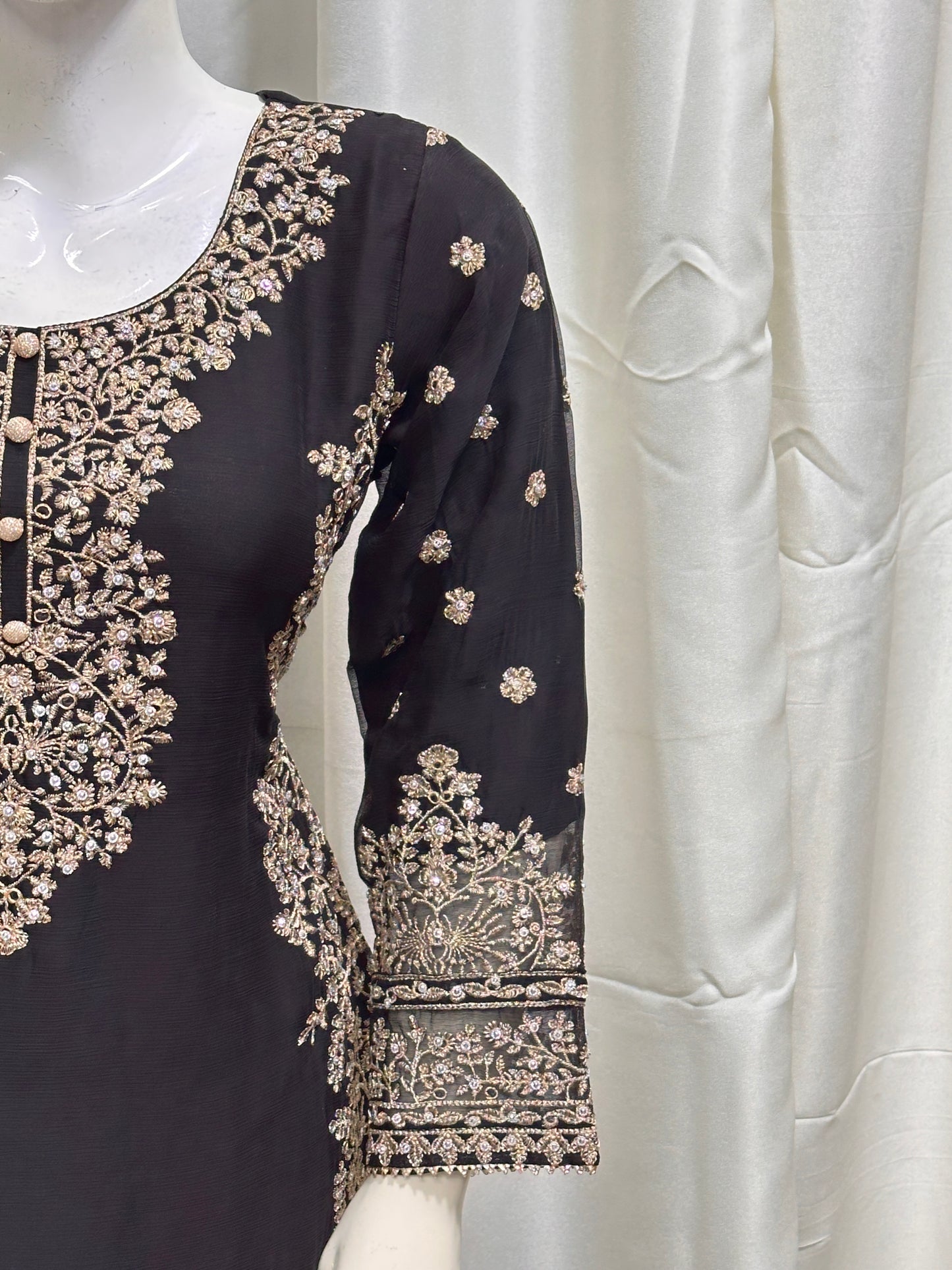 SG2266 Chiffon Palazzo Black