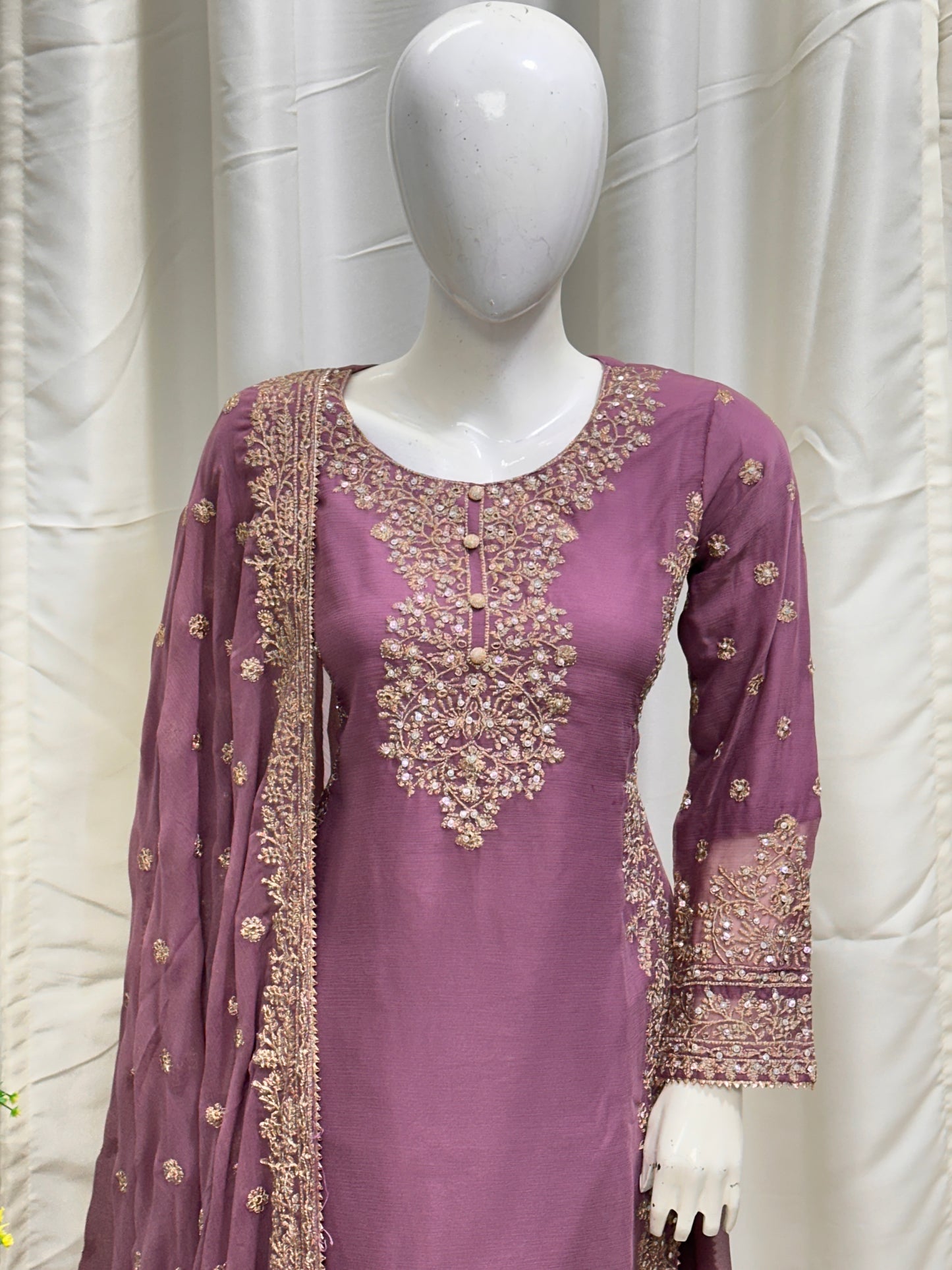 SG2266 Chiffon Palazzo Mother & Daugther Lilac