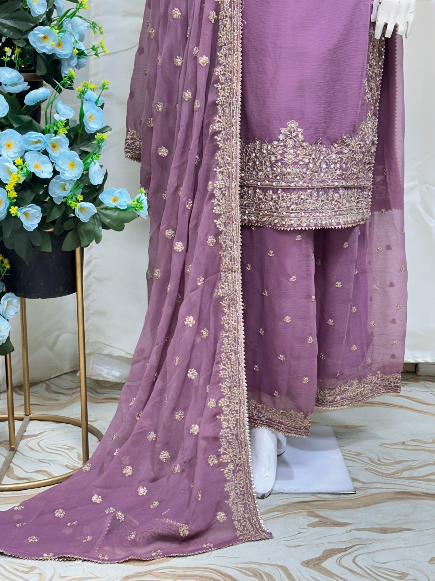SG2266 Chiffon Palazzo Mother & Daugther Lilac