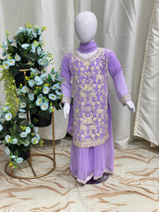 SG1846 Chiffon Mother & Daugther Ligth Purple