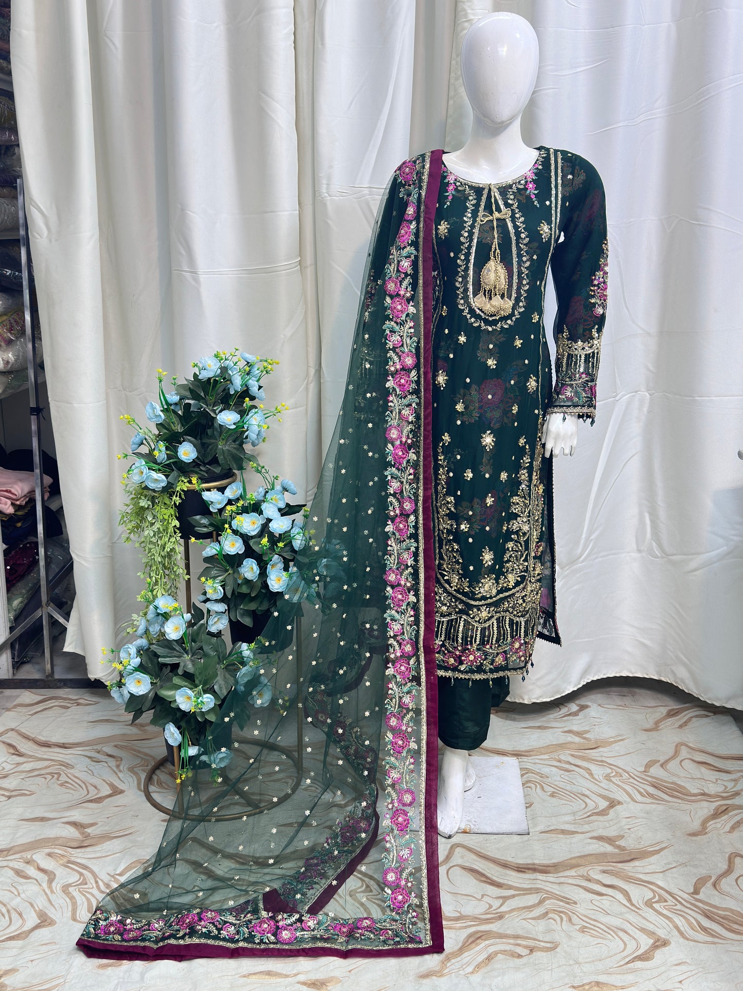 SJ3728 Chiffon Grreen