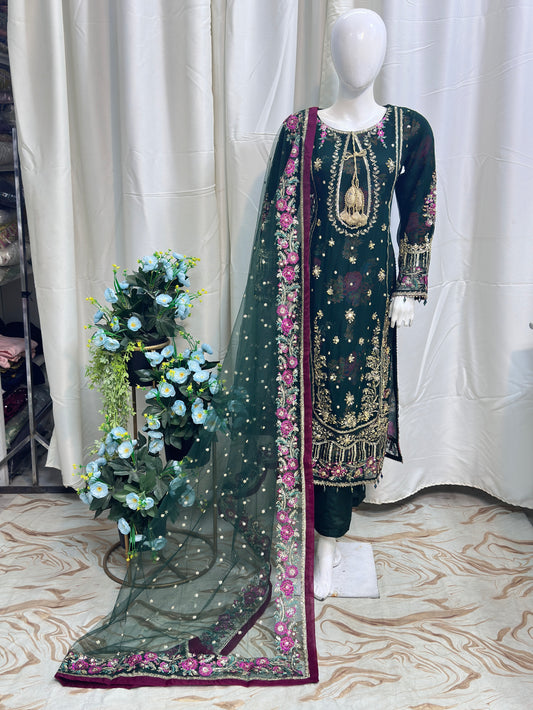 SJ3728 Chiffon Grreen