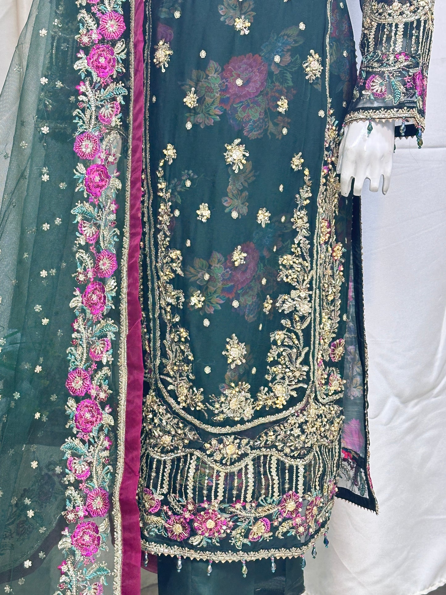 SJ3728 Chiffon Grreen