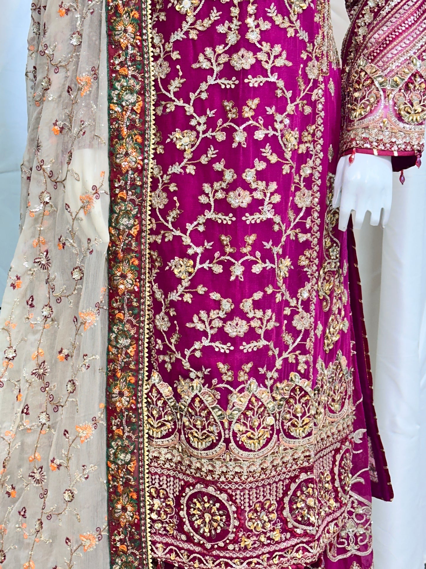 SJ3583 Chiffon Mehroon