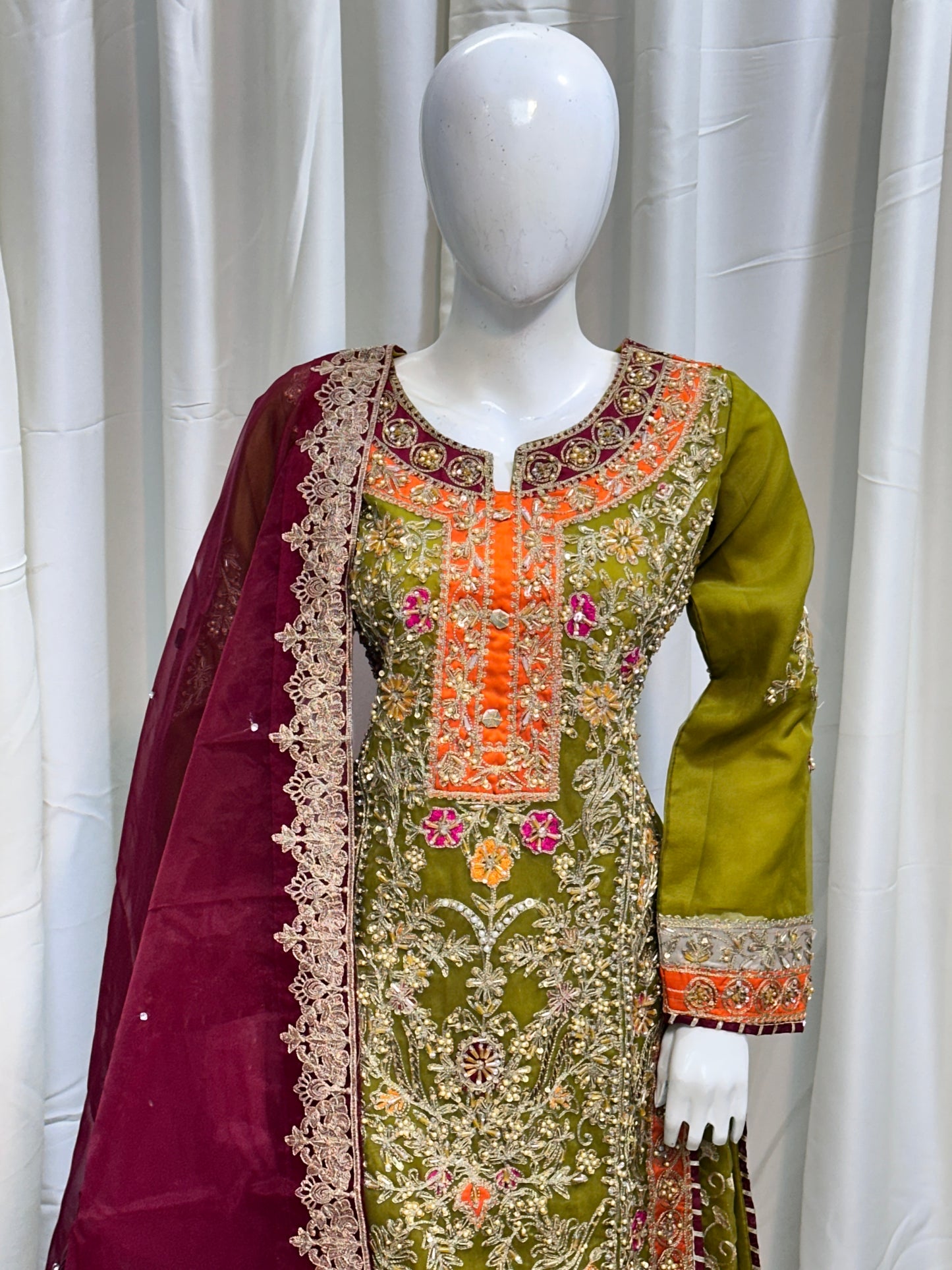 SJ1921 Organza Mehndi