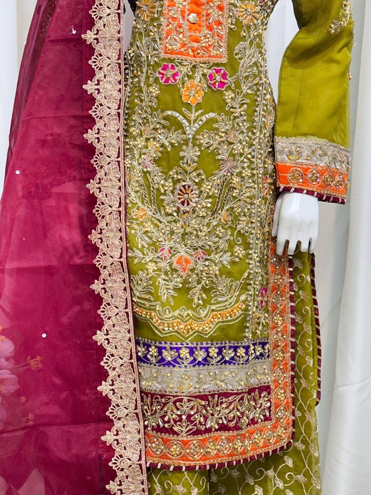 SJ1921 Organza Mehndi