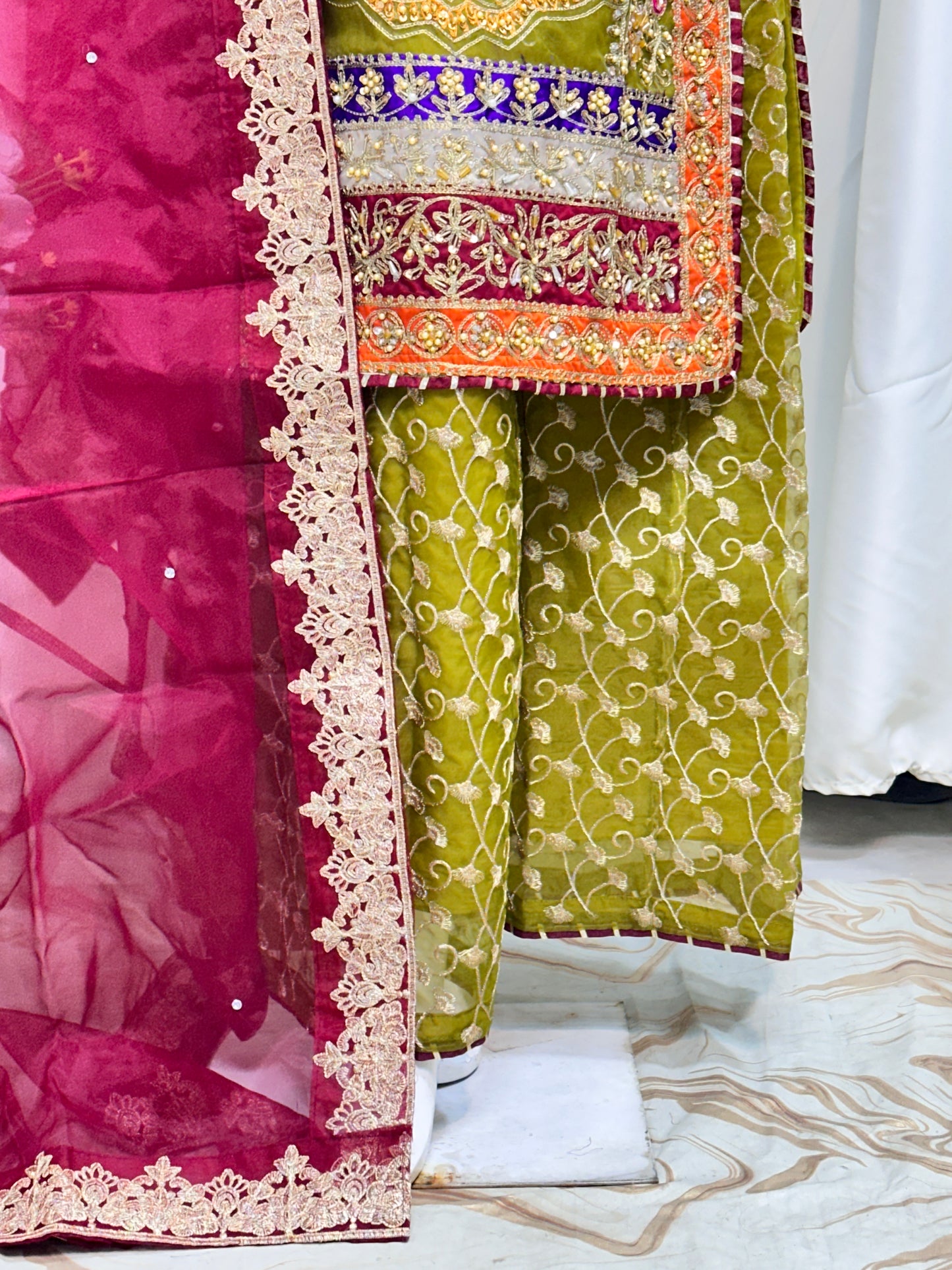 SJ1921 Organza Mehndi