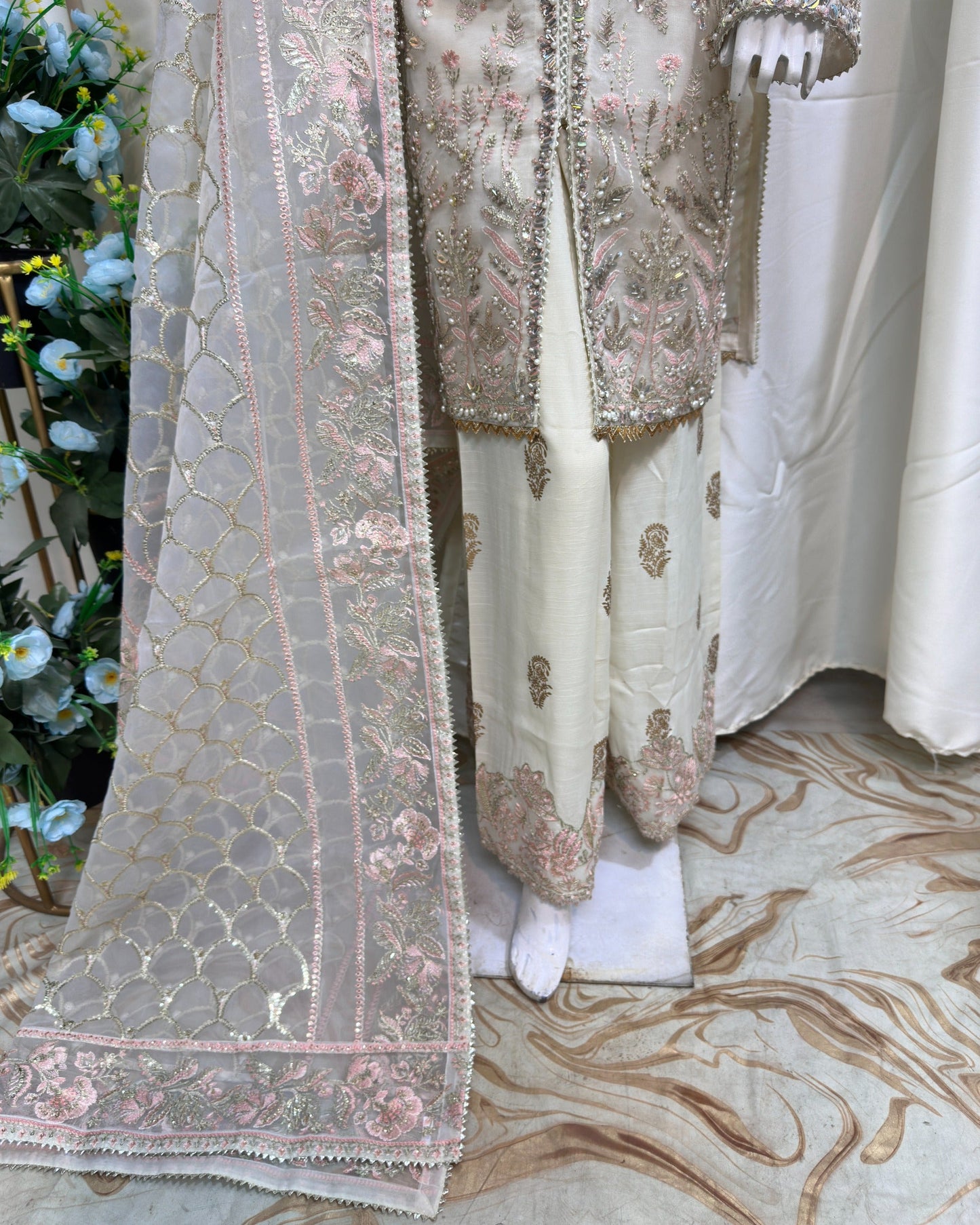 SJ3462 Organza Off White