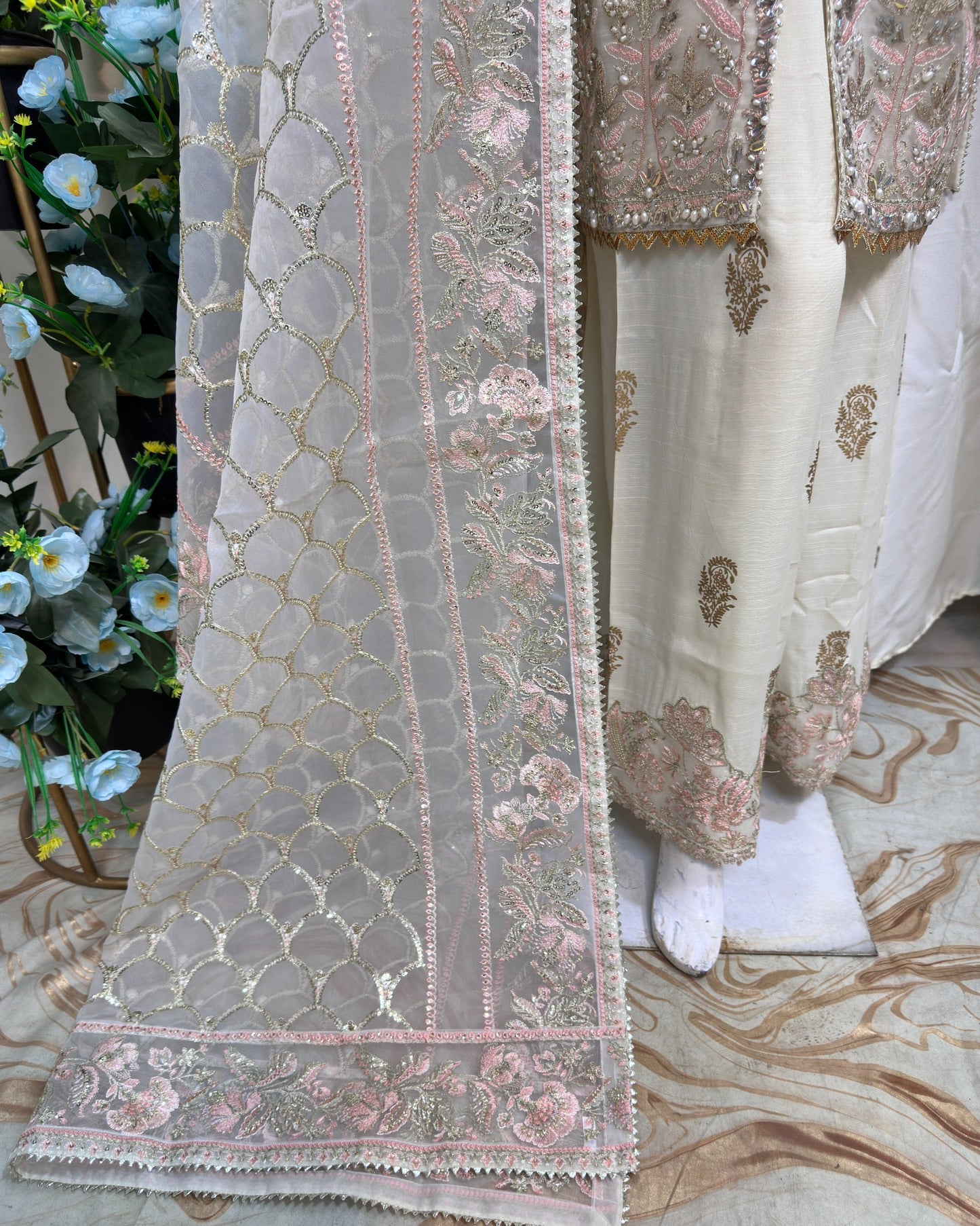 SJ3462 Organza Off White