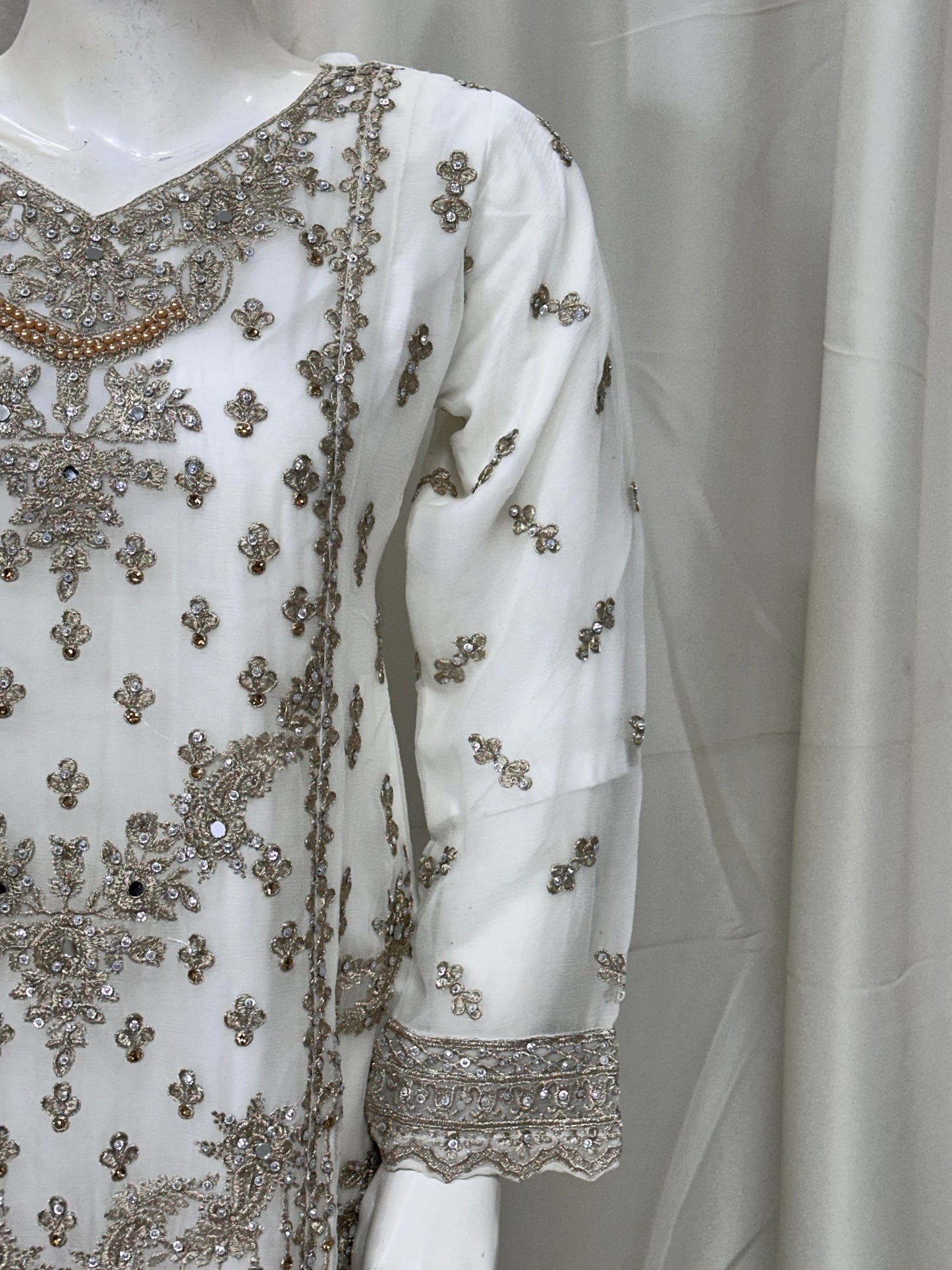 SG2189 Chiffon Gharara White