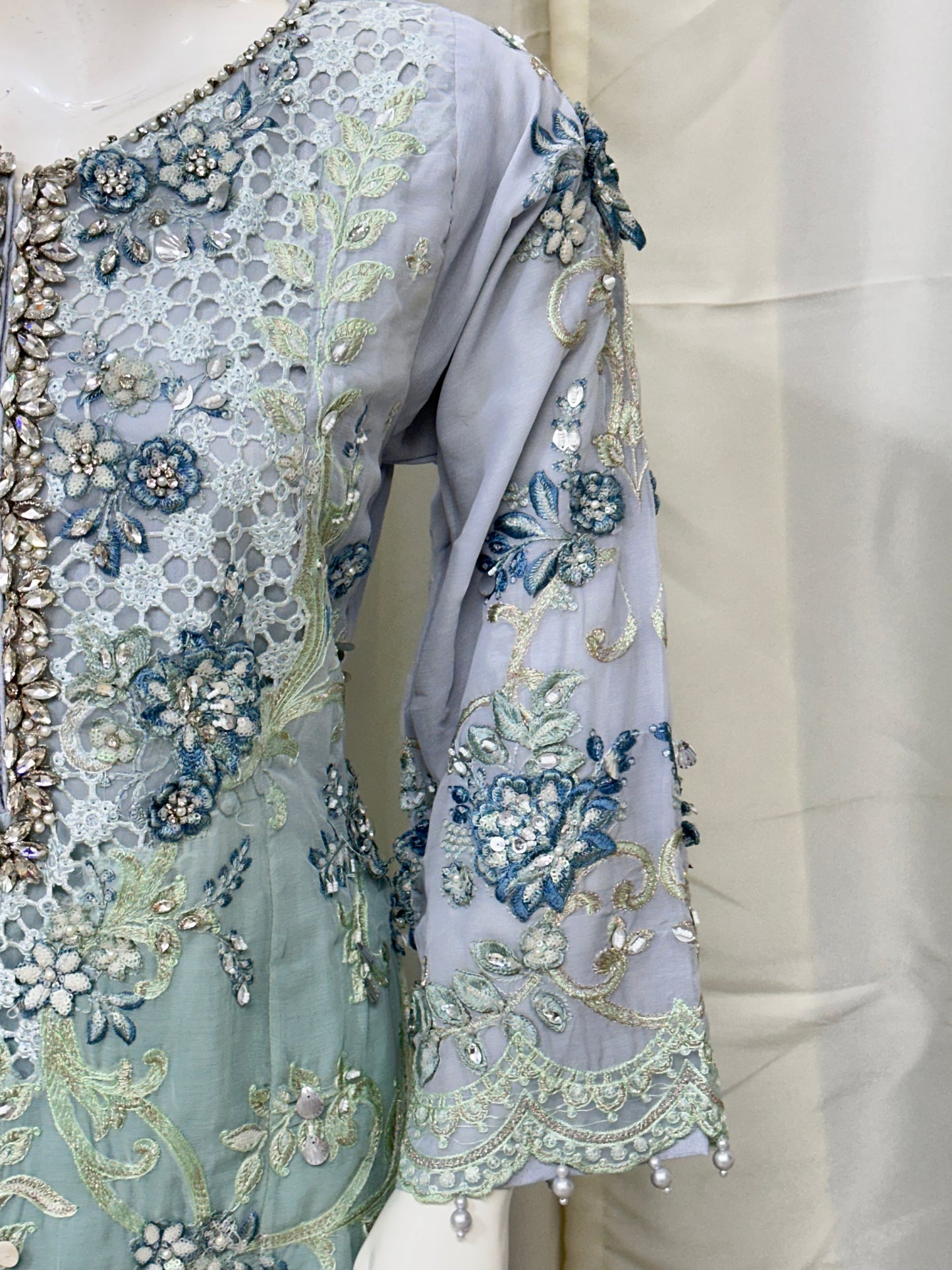 SJ3596 Chiffon Ice Blue