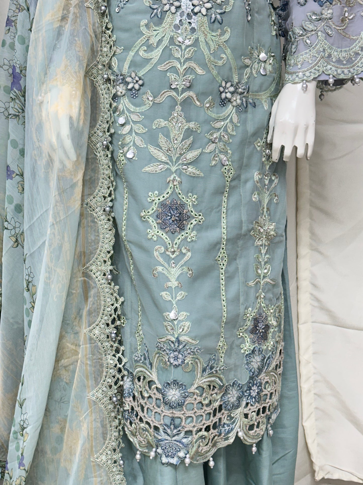 SJ3596 Chiffon Ice Blue
