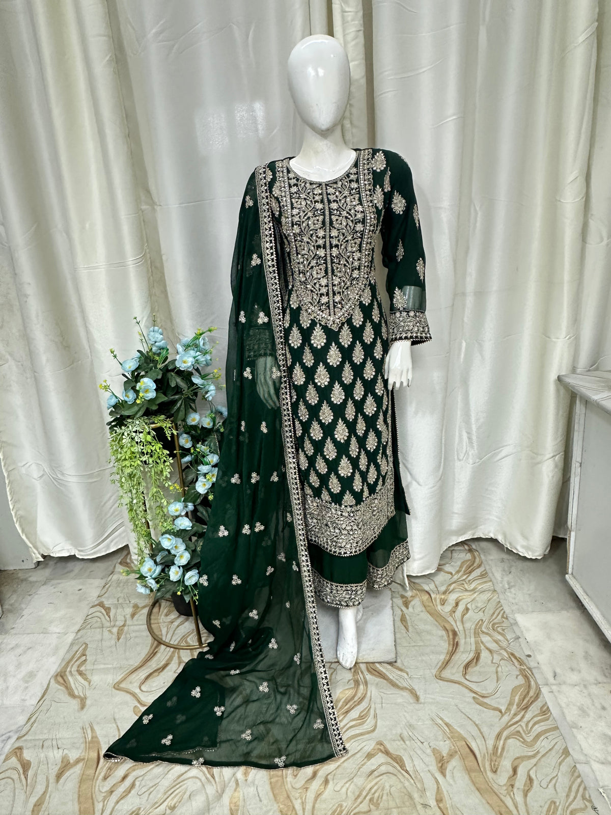 SG1738 Chiffon Bottle Green