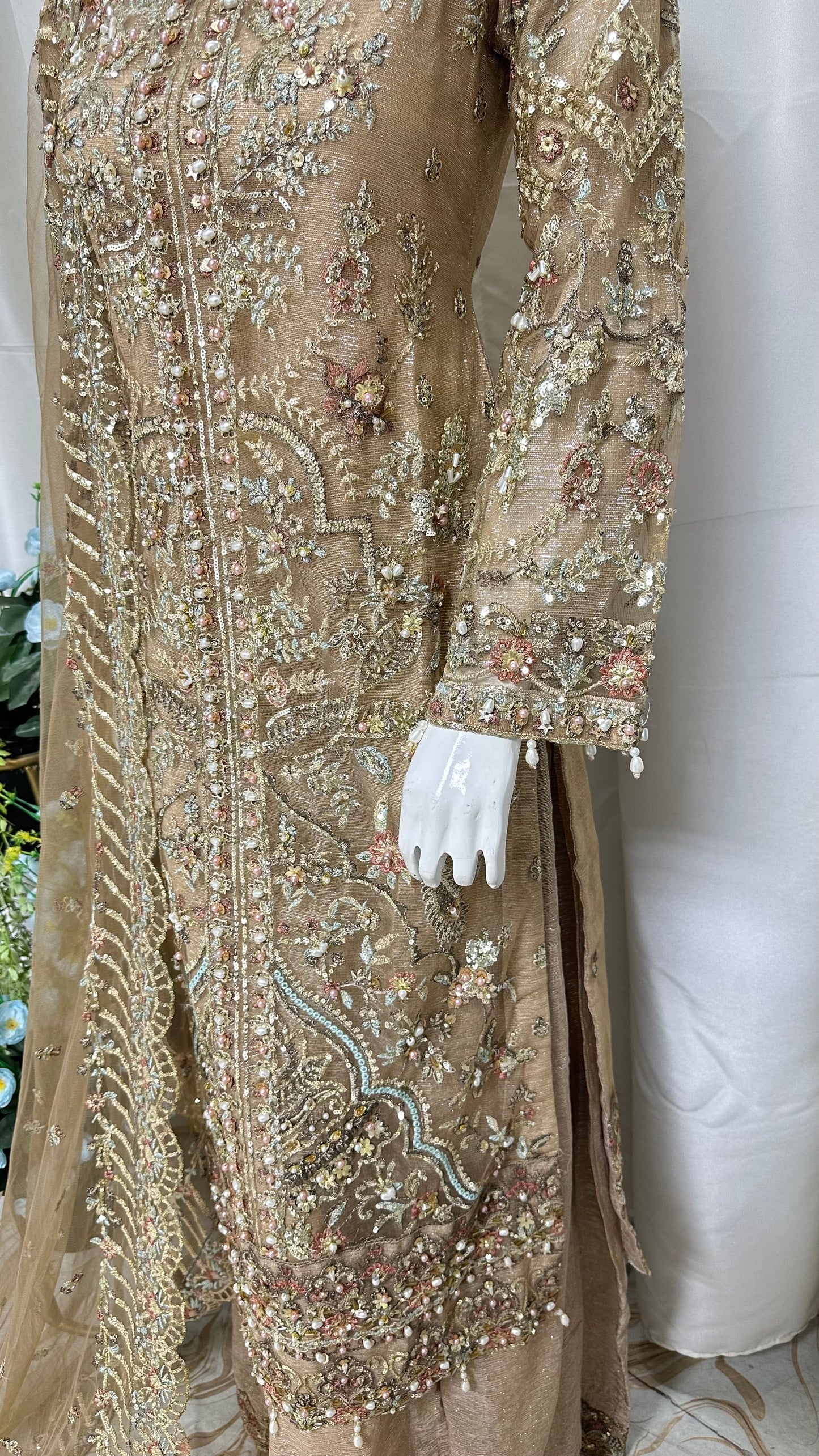SJ3558 Net Light Golden Beige
