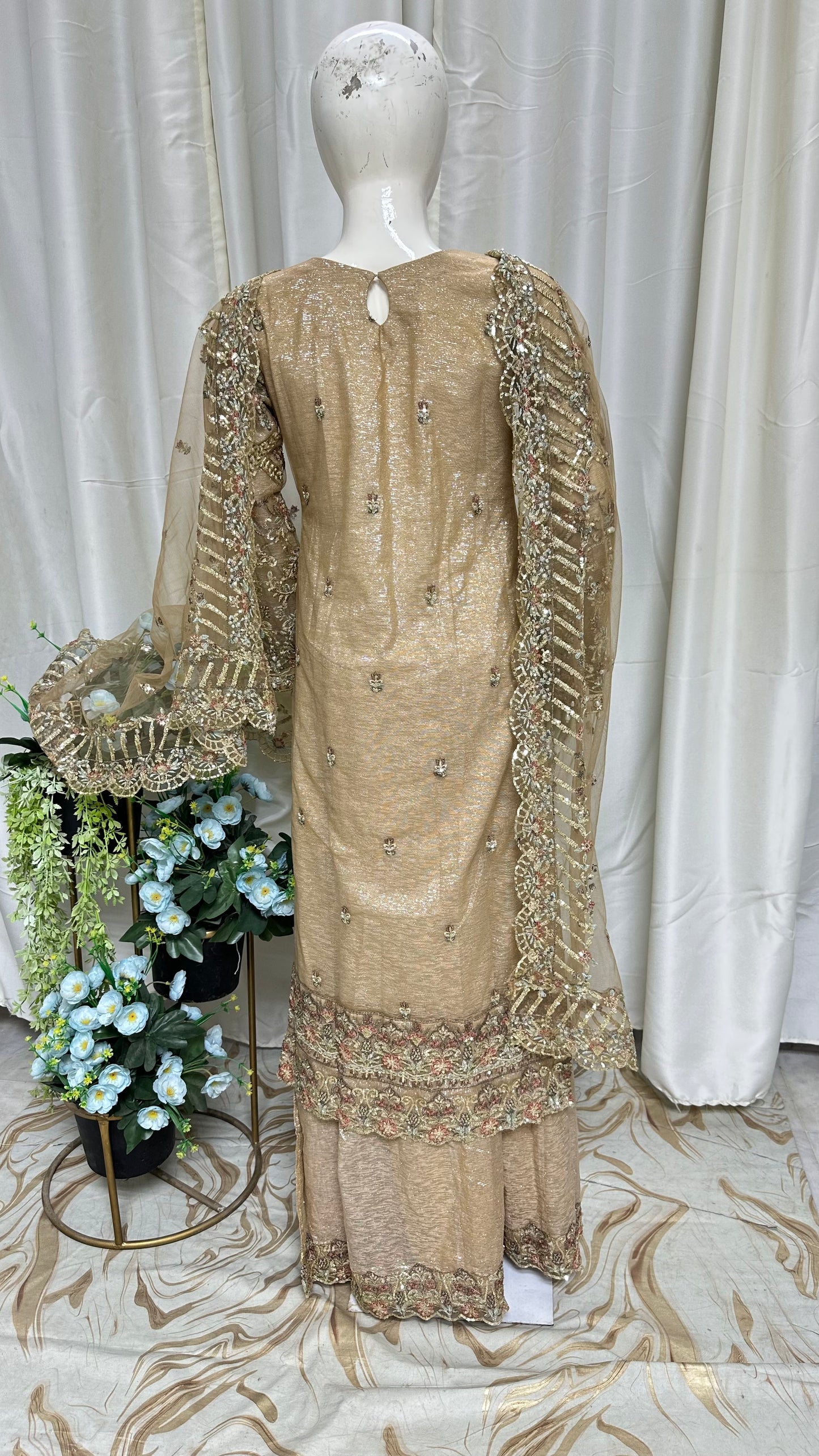 SJ3558 Net Light Golden Beige